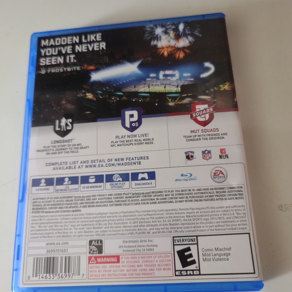 PS4 MADDEN NFL 18 GAME - Picture 3 of 3
